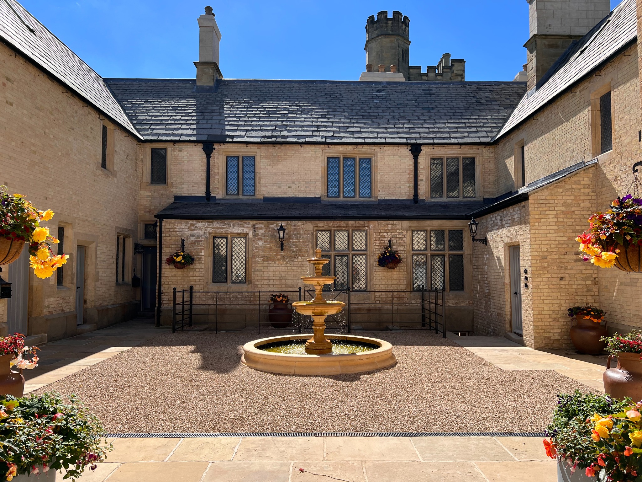 The restored courtyard at Moreby Hall