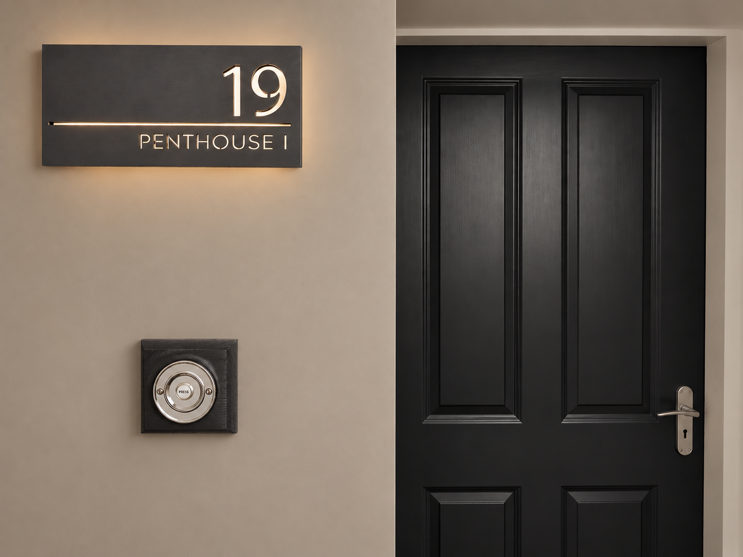 The Penthouse Above entrance joinery